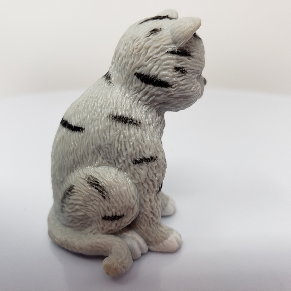 Kitty Kitten Cat Gray with Black Stripes Toy Figure - Picture 4 of 16